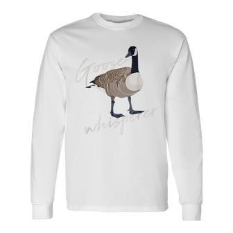 Canadian Goose Whisperer Cute Bird Hunter Animal Long Sleeve T-Shirt | Mazezy