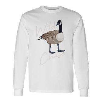 Canadian Goose Wild Goose Chase Cute Bird Hunter Long Sleeve T-Shirt | Mazezy