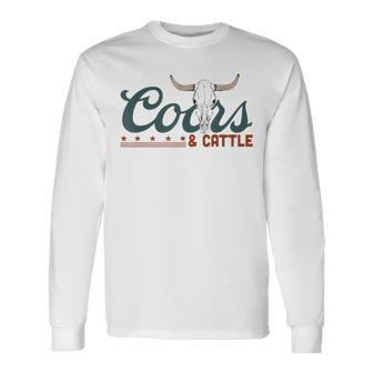 Cattle Rodeo Western Cowboy Long Sleeve T-Shirt - Monsterry CA
