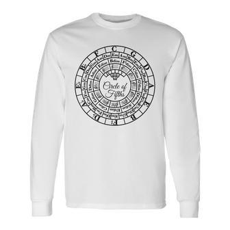 Circle Of Fifths Classical Harmony & Theory Chart Long Sleeve T-Shirt | Mazezy