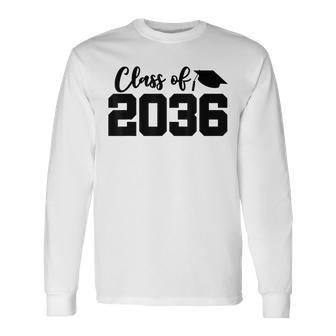 Class Of 2036 First Day Of School Grow With Me Graduation Long Sleeve - Seseable