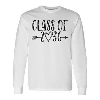 Class Of 2036 Grow With Me Graduation First Day Of School Long Sleeve - Seseable