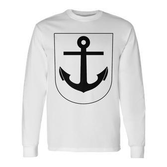 Coat Of Arms Shield Anchor Long Sleeve T-Shirt T-Shirt | Mazezy