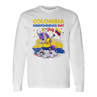 Colombia Independence Day Flag 2023 Boys Girls Toddlers Colombia Long Sleeve T-Shirt T-Shirt | Mazezy
