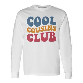 Cool Cousin Club Retro Cousin Matching Family Crew Squad Long Sleeve - Seseable