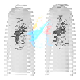 Corgi Shark T Boys Space Galaxy Jawsome Long Sleeve T-Shirt | Mazezy
