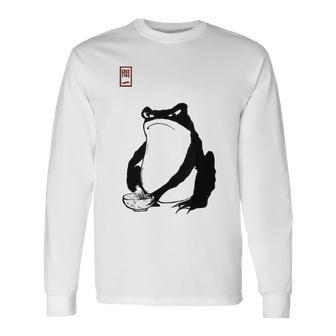 Cottagecore Japanese Frog Long Sleeve T-Shirt - Monsterry CA