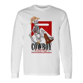 Cowboy Cowboy Skeleton Western Cowboy Killers Long Sleeve T-Shirt T-Shirt | Mazezy