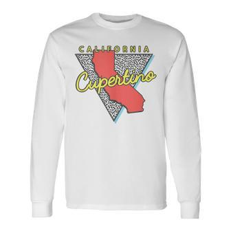 Cupertino California Retro Triangle Ca City Long Sleeve T-Shirt | Mazezy DE