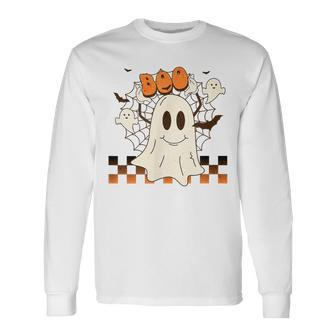 Cute And Halloween Boo Ghost Long Sleeve T-Shirt - Monsterry AU