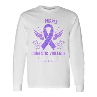 Domestic Violence Awareness Stronger Than Silence Long Sleeve T-Shirt