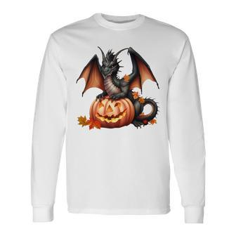 Dragon Halloween Themed Scary Dragons Lover Trickortreat Long Sleeve T-Shirt T-Shirt | Mazezy