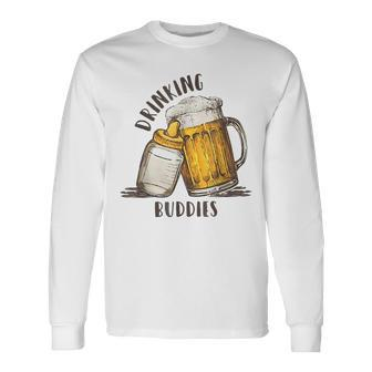Drinking Buddies Dad And Baby Matching Fist Father Long Sleeve T-Shirt T-Shirt | Mazezy