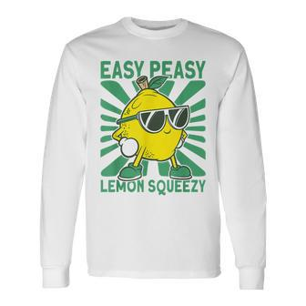 Easy Peasy Lemon Squeezy Lemonade Stand Crew Long Sleeve T-Shirt - Monsterry DE
