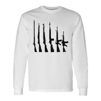 Evolution Of The Us Service Rifle Long Sleeve T-Shirt - Monsterry UK