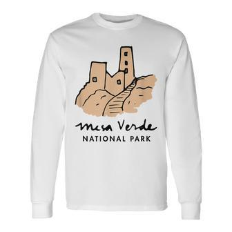 Family Vacation Retro Mesa Verde National Park Long Sleeve T-Shirt | Mazezy