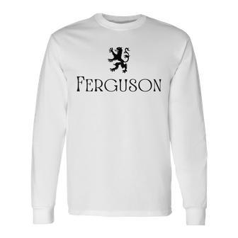 Ferguson Clan Scottish Name Scotland Heraldry Long Sleeve T-Shirt T-Shirt | Mazezy