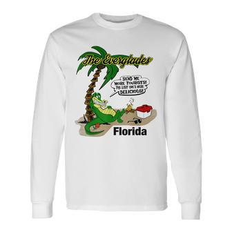 Florida Everglades Send More Tourists Alligator Souvenir Long Sleeve T-Shirt - Thegiftio UK