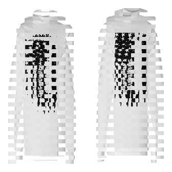 On Friday We Wear Red Friday Military Support Troops Us Flag Military Long Sleeve T-Shirt T-Shirt | Mazezy