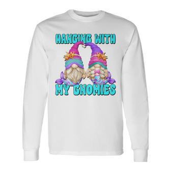 Beach Saying Hanging With My Gnomies Mermaid Gnomes Long Sleeve - Seseable