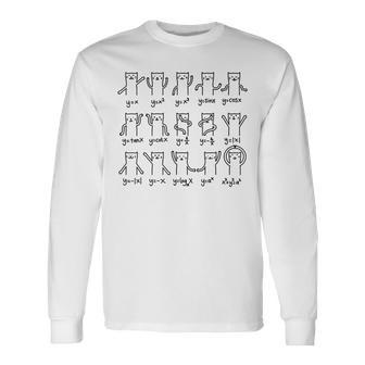 Cat And Math Cat And Algebra Lover Cat Long Sleeve - Monsterry DE