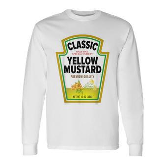 Mustard Ketchup Easy Diy Couples Costume Condiment Long Sleeve T-Shirt - Thegiftio UK
