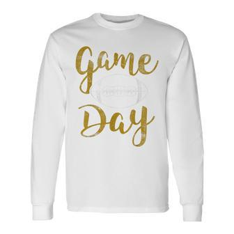 Game Day Football Cute Football Top Long Sleeve - Monsterry CA