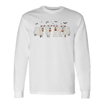 Ghost Cows Halloween Long Sleeve T-Shirt - Monsterry CA