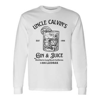 Gin & Juice Est 1994 Distilled In Long Beach California Long Sleeve - Seseable