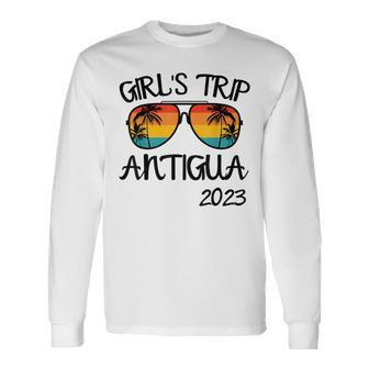 Girls Trip Antigua 2023 Sunglasses Summer Vacation Girls Trip Long Sleeve T-Shirt T-Shirt | Mazezy