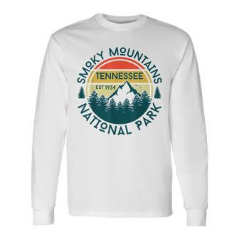 Great Smoky Mountains National Park Tennessee Outdoors Long Sleeve T-Shirt - Seseable