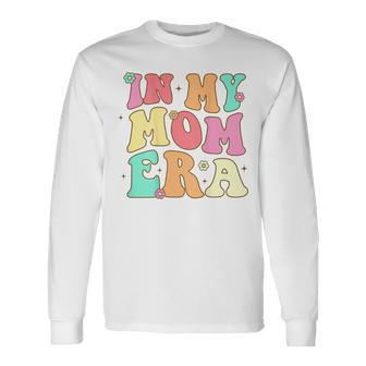 Groovy Retro In My Mom Era Cool-Moms Club On Back Costume Long Sleeve T-Shirt - Seseable