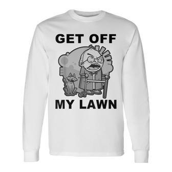 Grumpy Old Man Get Of My Lawn Long Sleeve T-Shirt T-Shirt | Mazezy