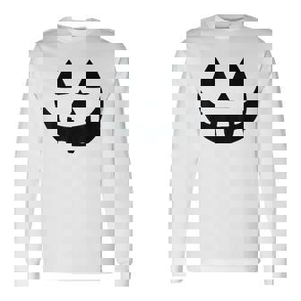 Halloween Jack-O-Lantern Pumpkin Face Long Sleeve - Monsterry