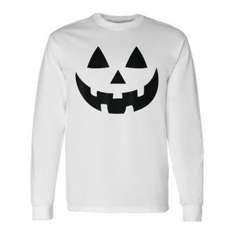 Halloween Jack-O-Lantern Pumpkin Face Long Sleeve - Monsterry