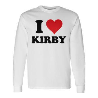 I Heart Kirby First Name I Love Personalized Stuff Long Sleeve T-Shirt | Mazezy