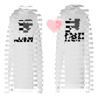 I Heart Naomi First Name I Love Personalized Stuff Long Sleeve T-Shirt | Mazezy
