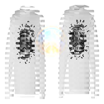 Hippie Peace Sign I Got A Easy Peaceful Feeling Forest Tree Long Sleeve T-Shirt | Mazezy