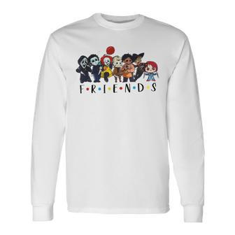 Horror Characters Friends Colors Halloween Long Sleeve T-Shirt | Mazezy