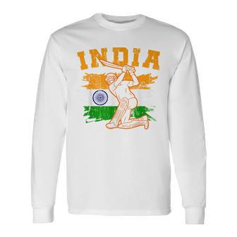 India Cricket Supporters Jersey Indian Cricket Fans Long Sleeve T-Shirt - Monsterry DE
