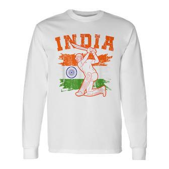 India Cricket Supporters Jersey Indian Cricket Fans Long Sleeve T-Shirt | Mazezy