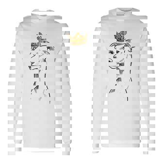 Italian Greyhound Dog Wearing Crown Long Sleeve T-Shirt | Mazezy