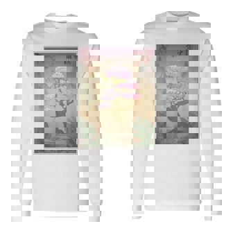 Japanese Bonsai Sakura Cherry Tree With Mountains Japanese Long Sleeve T-Shirt | Mazezy