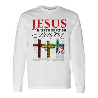 Jesus Is The Reason For The Season Christmas Nativity Long Sleeve T-Shirt | Mazezy