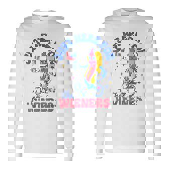 Im Just Here For The Wieners Fourth Of July Hot Dog Long Sleeve T-Shirt T-Shirt | Mazezy