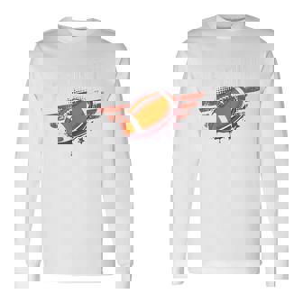 Kc Great Kansas City Football Touchdown Red Skyline Vintage Long Sleeve T-Shirt | Mazezy