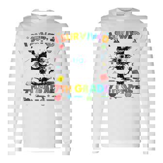 Last Day Of Seventh 7Th Grade I Survived 7Th Grade Long Sleeve T-Shirt | Mazezy