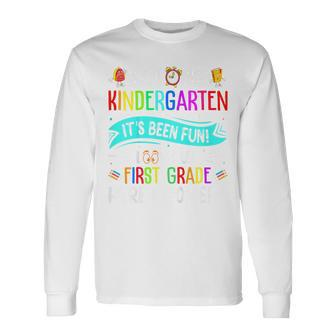 Last Day So Long Kindergarten Look Out 1St Grade Here I Come Long Sleeve T-Shirt | Mazezy