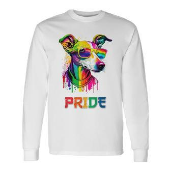 Lgbt Lesbian Gay Pride Italian Greyhound Dog Long Sleeve T-Shirt T-Shirt | Mazezy