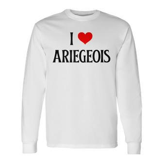 I Love Ariegeois I Heart Ariegeois Dog Lover Pet Puppy Dog Long Sleeve T-Shirt | Mazezy